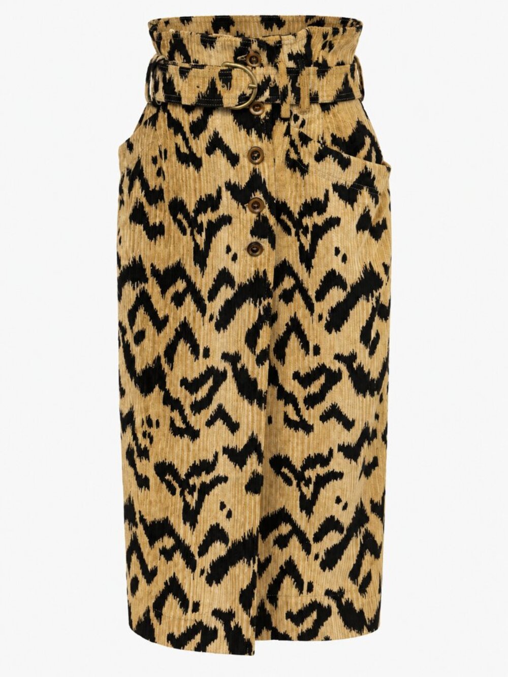 Ulla Johnson Sonia Jacquard Midi Skirt Boho Animal Print Belted Mobwife 10